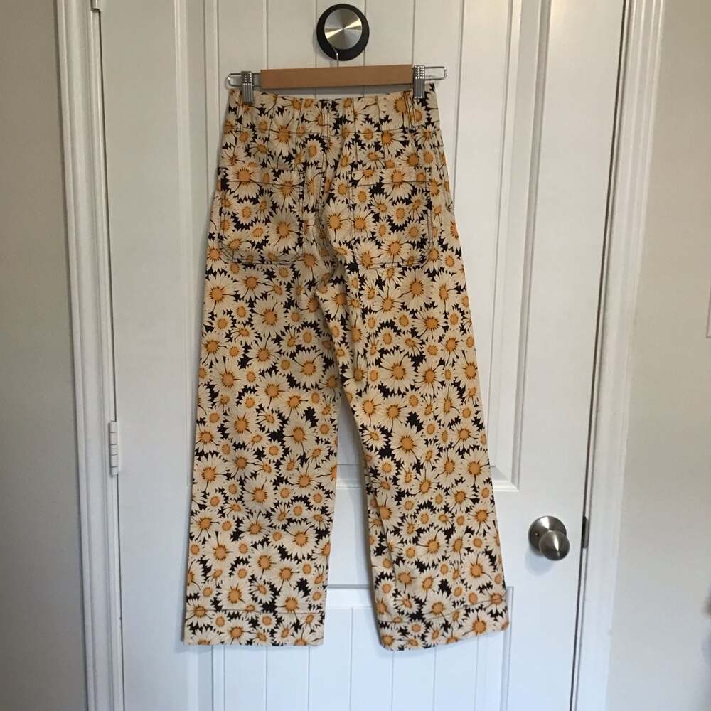 Anthropologie Maeve Colette Daisy Print Linen Blend Pants Size 25 - Picture 2 of 12